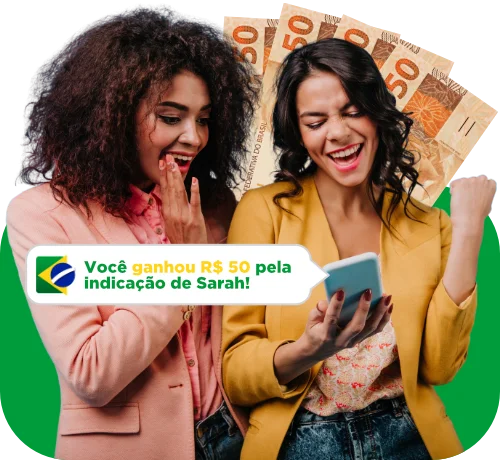 Ganhe R$ 50 por indicação